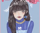 韓国ぽい可愛い女の子の似顔絵やアイコン作成します 思わず目に止まる可愛くておしゃれなイラスト描きます イメージ2