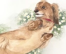 動物似顔絵・手描きの水彩で描きます 鮮やかなタッチの水彩画で、思い出をアートとして残しませんか? イメージ1