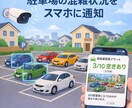 駐車場の混雑度チェックをAI通知に置き換えます 個人でも簡単導入！本導入に向けての事前相談・設計を行います イメージ1