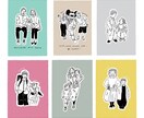 大人気＜目がテンシリーズ＞おしゃれな似顔絵描きます 実績300件超えの人気似顔絵シリーズです◎ イメージ3