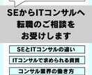 SEからITコンサルへの転職のご相談をお受けします SEからコンサル業界に転職した経験を踏まえお話します イメージ1