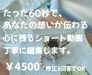 60秒以内のショート動画作成します 心や暮らしに寄り添う短尺動画を編集します イメージ1