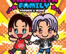 二頭身の似顔絵を描きます アイコンなどに使えるディフォルメキャラクター似顔絵です。 イメージ3