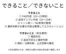FAQ/返信テンプレ整備します FAQ＋返信テンプレ＋運用ルールで、一次対応が回る状態に。 イメージ5