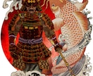 龍、妖怪、鬼、鳳凰、迫力ある和風イラストを描きます 日本画 御朱印 ラベル 浮世絵 鬼 グッズ 看板　ジャケット イメージ10