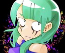 SNS用アイコン・胸上イラスト描きます モノクロ・カラー選択可　彩度強め、ダーク、ミニマルなイラスト イメージ1