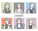 オシャレで女っぽい女の子お描きします シンプルすぎないけどオシャレな女性・女の子！SNSアイコンに イメージ6