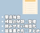 情報をスッキリ整理します 長文の要点抽出・構造化サービス イメージ2