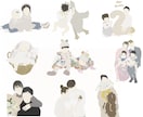 ここにしかない！ふんわり似顔絵イラストを描きます シンプルでおしゃれな一目惹くイラスト イメージ8
