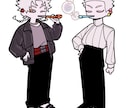 パキッとした絵柄でデフォルメキャラ描きます 2〜3.5頭身のキャラクターイラストが必要な際に是非！ イメージ1