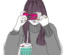 SNS風のお洒落挿絵イラストお描きします 可愛い！褒められるファッション系女性イラスト イメージ5