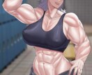 ご希望の筋肉娘描きます アイコン・バストアップ・立ち絵など イメージ6
