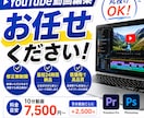 YouTube動画編集承ります ☆修正5回まで無料&低価格&最短24時間納品☆丸投げOK イメージ1