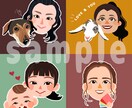 即日対応可❣️アイコン/名刺などの似顔絵描きます 可愛い＆癒し！一目で愛される似顔絵をデータで作成致します♪ イメージ4