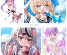 かわいい！高クオリティ立ち絵3点セットお届けします パーツ分け立ち絵＋三面図＋キービジュアアルの3点セットです イメージ2