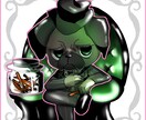 即日可&最安値！デフォルメキャラを描きます キラキラとして、雰囲気のある絵に仕上げます イメージ4