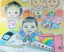 ほっこりするアナログ似顔絵を描いています 色鉛筆orパステル画。送料無料！可愛くデフォルメします！ イメージ1