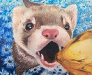 一生残るペットの絵｜動物＆花言葉で想いを込めます オイルクレパスでペットの絵を丁寧に描かせていただきます イメージ1