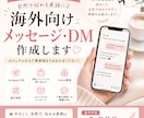 海外向けメッセージ・英語DMを自然な英語にします カジュアルから丁寧表現まで自然な英語に整えます! イメージ1