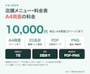 店舗メニューと料金表を作成します A4両面まで。読みやすい構成と入稿用PDFで納品 イメージ6