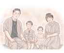 優しい雰囲気であたたかい似顔絵をお描きします プレゼント/記念日/還暦のお祝い/snsアイコン/大人数OK イメージ3