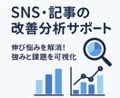 アカウントや記事の分析と改善提案ます SNS運用・記事構成をプロが診断 イメージ1