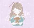 手描き風ふんわりやさしい似顔絵アイコン描きます かわいいペットや動物と一緒の似顔絵アイコン イメージ1