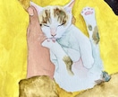 ペットの写真から、水彩画を手描きします 一般社団法人光風会で猫の絵を描いてきた作家が作品を制作します イメージ5