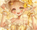 色と小物で創る世界観！ふわふわ可愛い女の子描きます 好きを詰めた宝物の一枚に。SNS、ヘッダー、グッズ利用もOK イメージ6