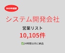 システム開発会社の営業リストを提供いたします 最新！2025年度版を24時間以内に納品 イメージ1
