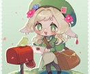 SNS用のアイコンイラスト描きます 背景色差分、表情差分なども対応可！ イメージ1