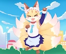 ケモノキャラクターのイラスト作成します ケモノ系のイラストを立ち絵から１枚絵まで！！ イメージ5