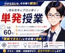 受験対策【単発授業60分】学習指導します 個別指導塾で副室長兼講師として指導経験有！【60分】 イメージ1