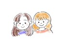 ゆるっとした人物画を描きます ほっとする、ゆるいタッチのイラスト イメージ4