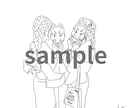 シンプルでかわいい線画イラストをご提供いたします 何度でも修正可能！気持ちの良いお取り引きを､､､ イメージ2
