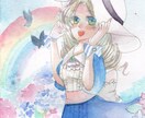 イラスト制作行います 透明水彩で可愛い女の子など描きます イメージ2
