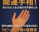 開運手相！あなたの人生の流れを可視化します 西洋占星術と手相のダブル視点も対応！リピーター多数の信頼鑑定 イメージ1