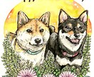 愛犬のイラストオーダー＊似顔絵描きます 原画データ無料お渡し・原画発送料無料 イメージ7