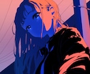独特なアニメ風タッチで、イラスト/アイコン制作ます 青/赤の色彩とこだわりのキャラデザで描く、Lo-Fiイラスト イメージ6