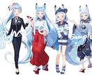 かわいい！カラフル！生きてる！立ち絵制作いたします 画面の中で生きているあなただけのキャラクターはいかがですか？ イメージ3
