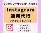 インスタ運用代行★リアクションパック　請負ます 【格安】インスタを伸ばすための大変な部分を丸投げ★ イメージ1