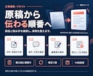 事業紹介や自己PRの文章を読みやすく整えます 原稿の事実を大切に、伝わる順序と言葉へ イメージ3