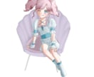 ふわっと甘可愛い等身イラストを制作致します ♡SNS使用、商標利用OK！お気軽にお問い合わせください⟡ イメージ3