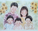 手描きの温かい似顔絵を水彩でお描きします 還暦祝いや米寿祝い、ウェディングにおすすめです(A4サイズ) イメージ6
