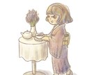 お花のようにやさしい雰囲気の女の子描きます 花や空の色を取り入れた色合いがこだわりです。 イメージ6