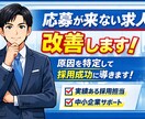 応募が来ない原因を特定し、求人を改善します 「求人を出しても応募が来ない…その原因、はっきりさせます」 イメージ1