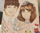 似顔絵描きます 結婚の記念、お子さん誕生の記念に!大色紙から、小色紙まで イメージ3