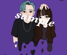 KAWAII♡ペアイラスト描きます ご友人や恋人同士の幸せイラスト描かせてください♡ イメージ2