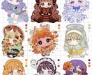 ロココアンティークな絵柄のミニキャラ絵作成します 特徴的なおめめデザインで2〜3頭身のちびキャラを描きます イメージ6