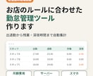 勤怠管理ツールを現場目線で作ります 出退勤から残業・深夜時間まで自動集計。シフト作成も追加可 イメージ1